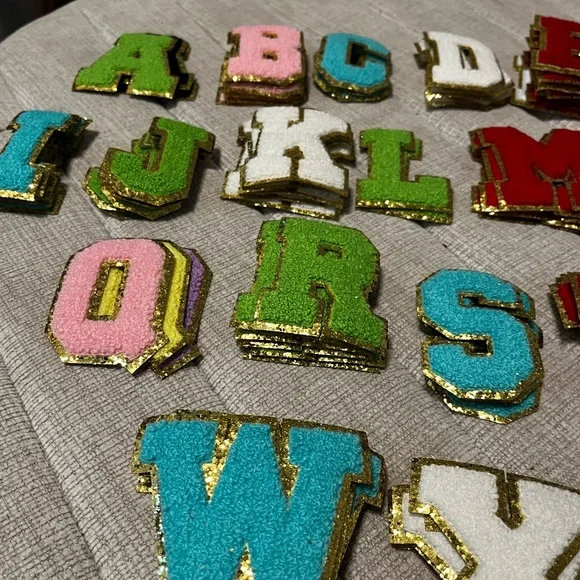 26 Chenille Letter Patches Craft | Full Alphabet Patches Iron On Letters - Picture 4 of 6